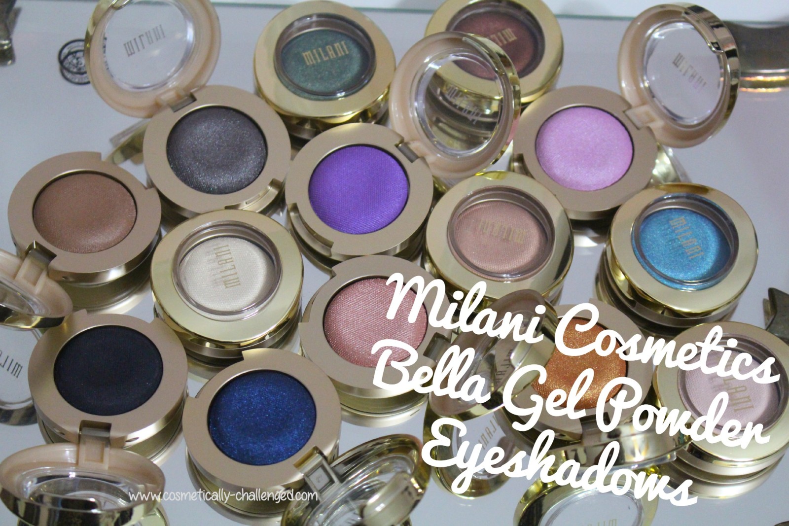 Milani Cosmetics Bella Gel Powder Eyeshadows Swatches