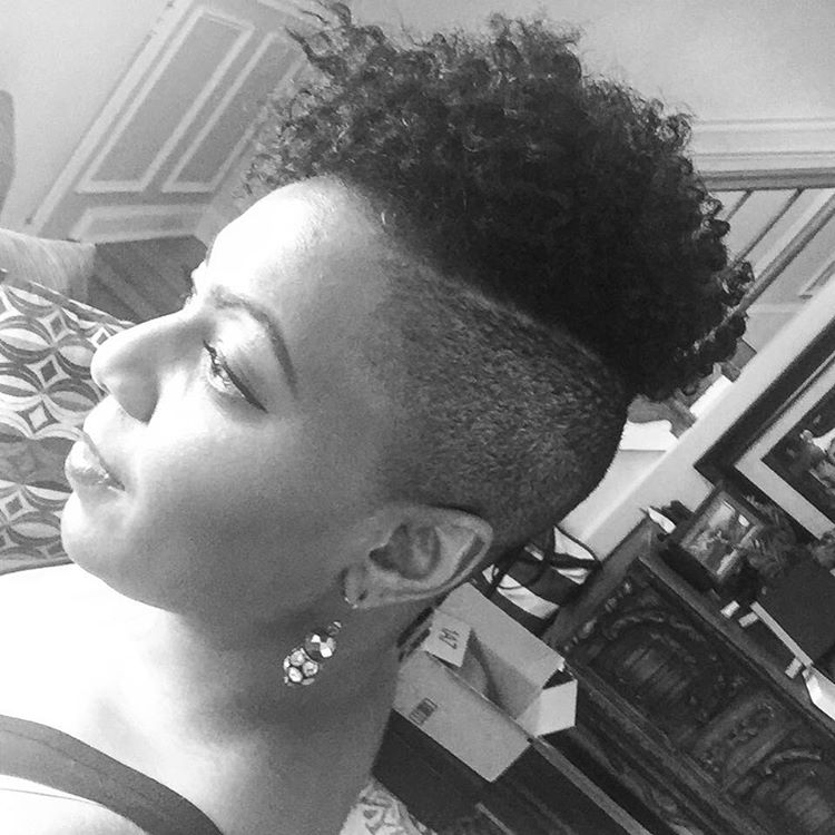 Me. #naturalhair #taperedcut #shavedside #beingmelody