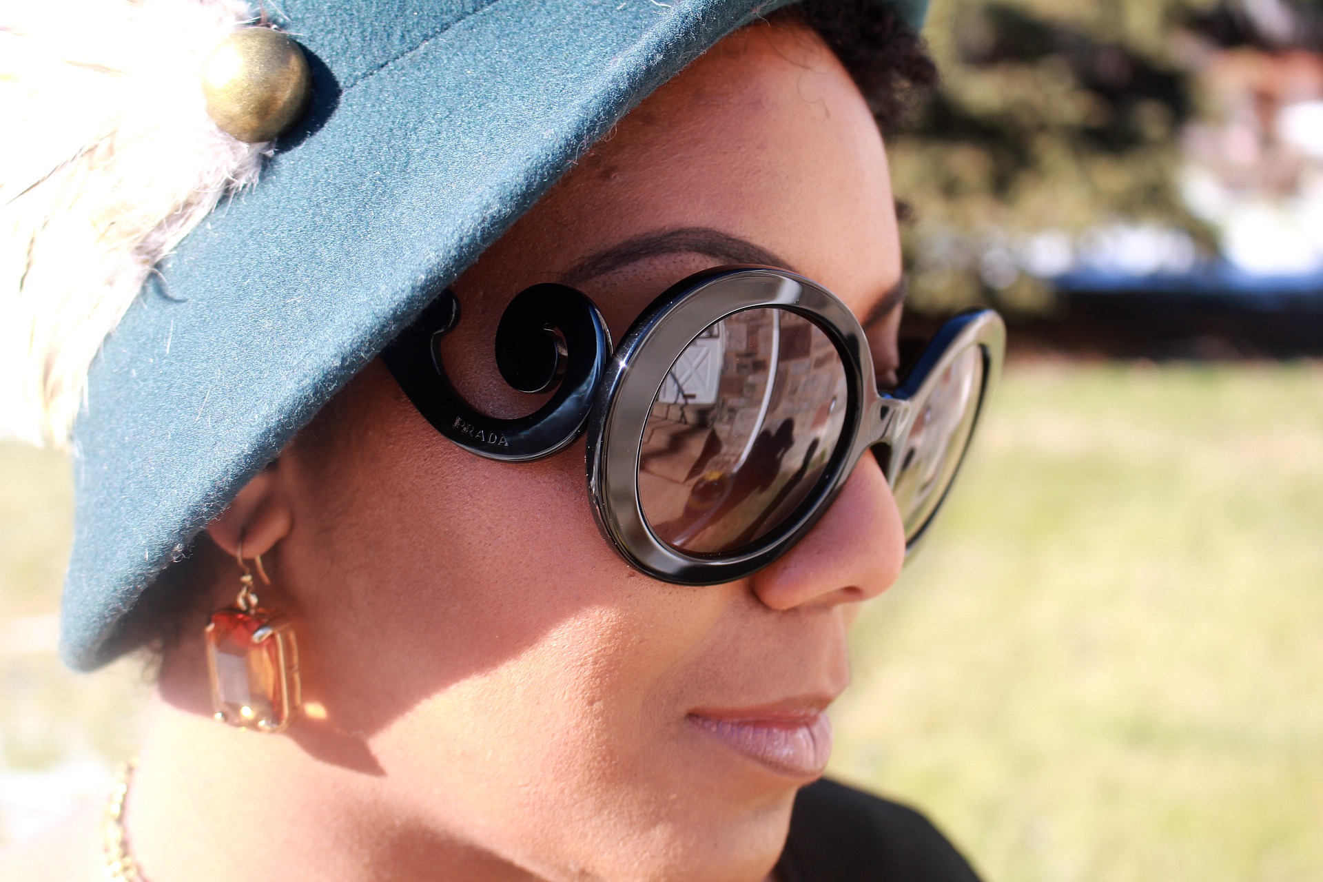 BeingMelody Parada Baroque Sunglasses, Jessica Simpson Hat