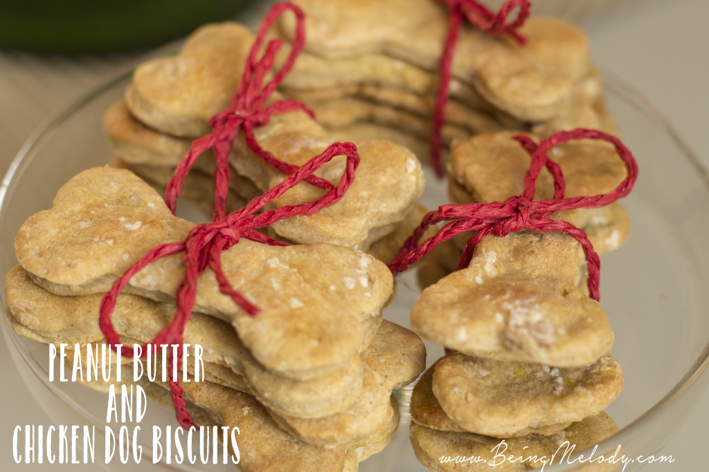 Dog Treats, Homemade Dog Treats, Peanut Butter and Chicken, Peanut Butter and Chicken Dog Treats