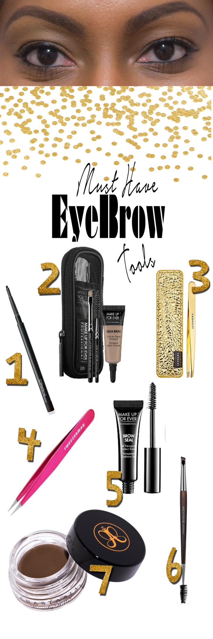 Eyebrow Tools, How to Arch Eyebrows, Tweezing Eyebrows, Plucking Eyebrows