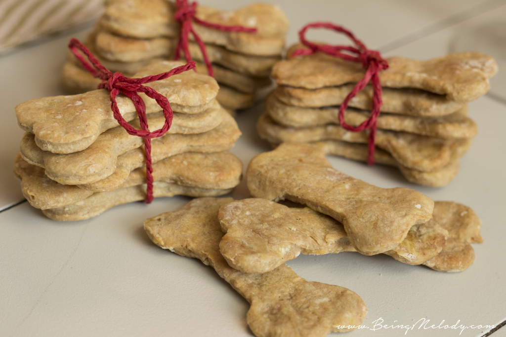 Homemade Dog Treats, Dog Biscuits, Peanut Butter and Chicken Dog Biscuits