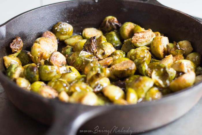 Roasted Brussel Sprouts in Chili OIl