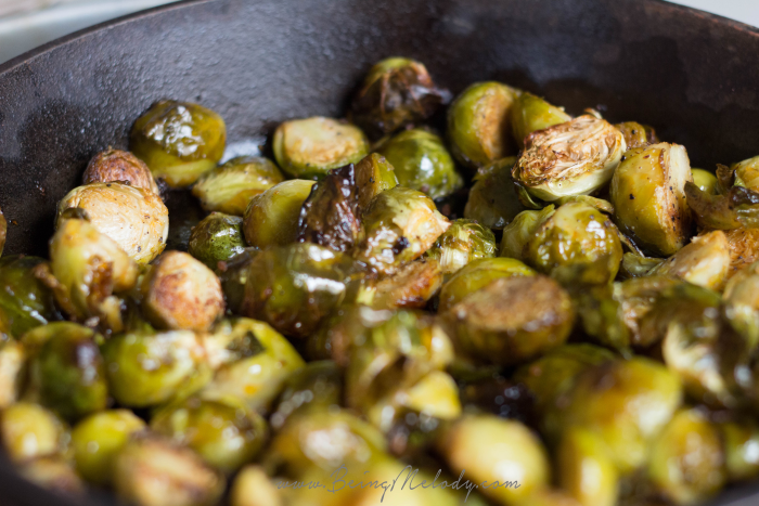 Roasted Brussel Sprouts in Chili OIl