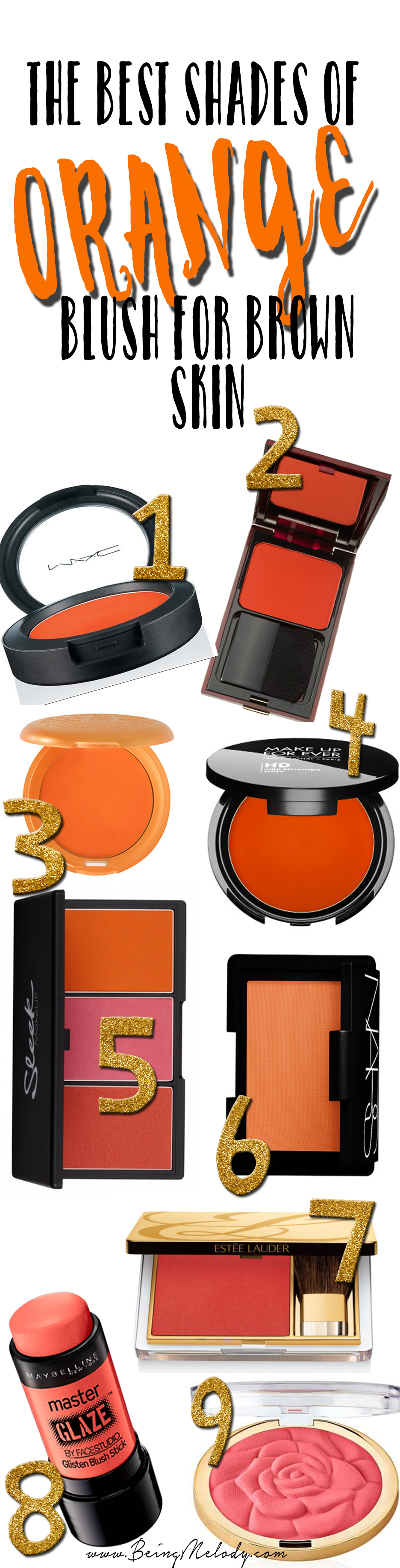The Best Shades of Orange Blush for Brown Skin.