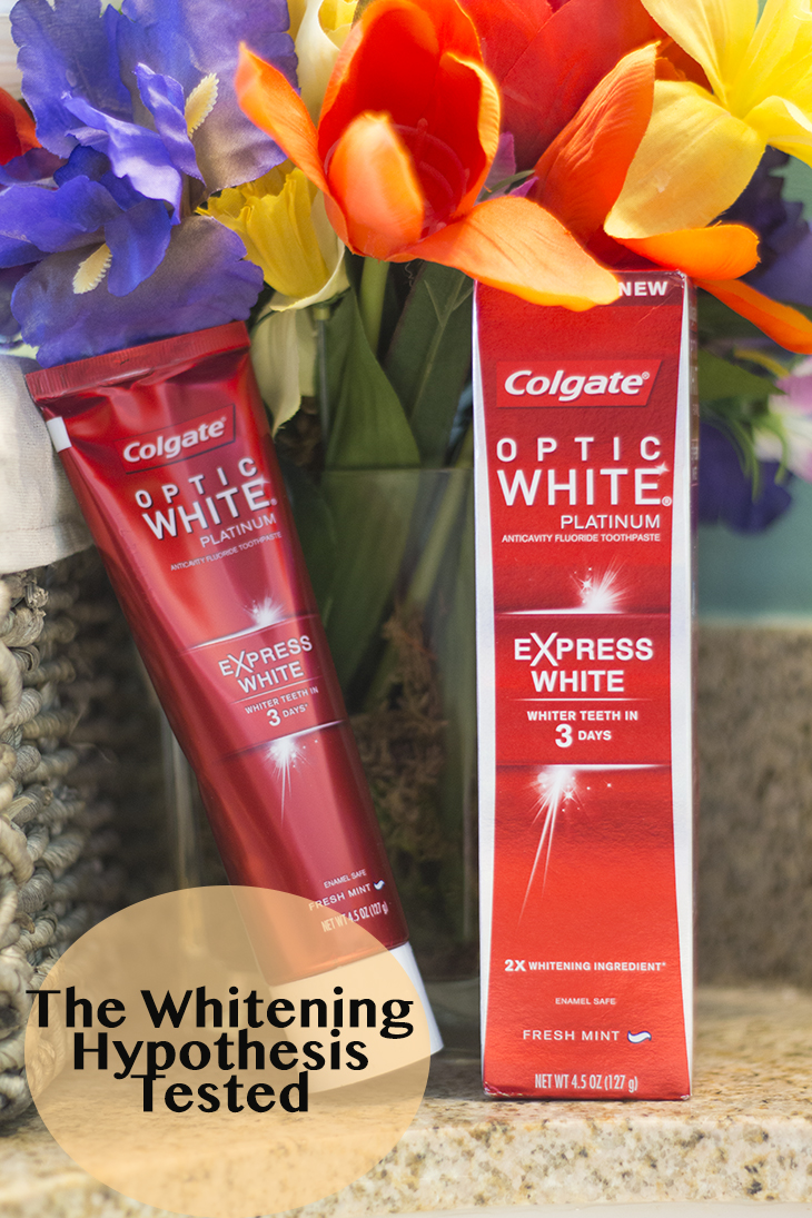 The Colgate® Optic White® Express White Toothpaste At Home Science Experiment.
