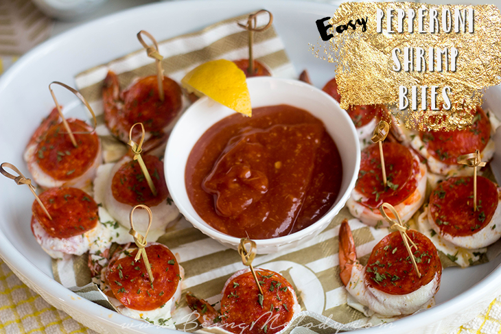 Easy Pepperoni Shrimp Bites with Hormel Pepperoni!