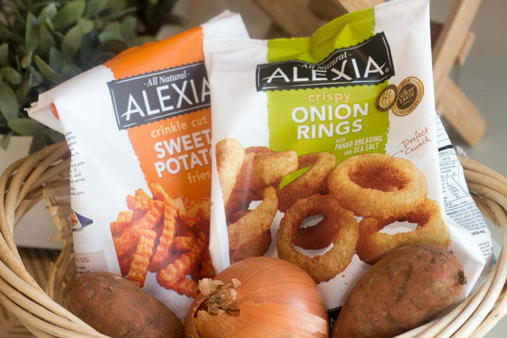 Alexia Onion Rings and Alexia Sweet Potato Fries with Sea Salt
