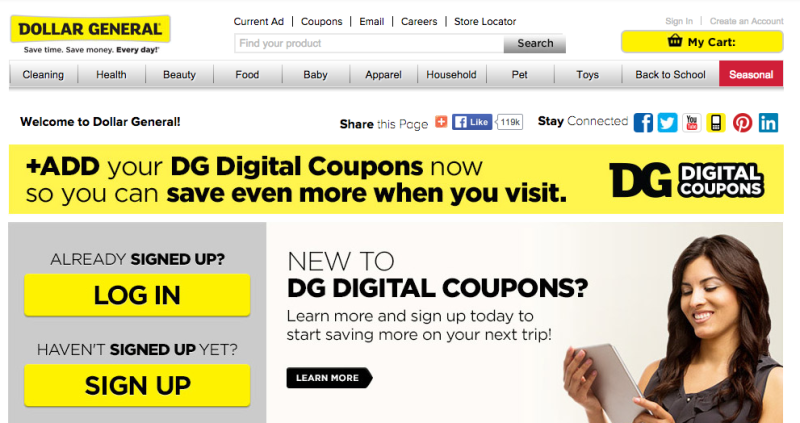 Dollar General Digital Coupons #saveonscott