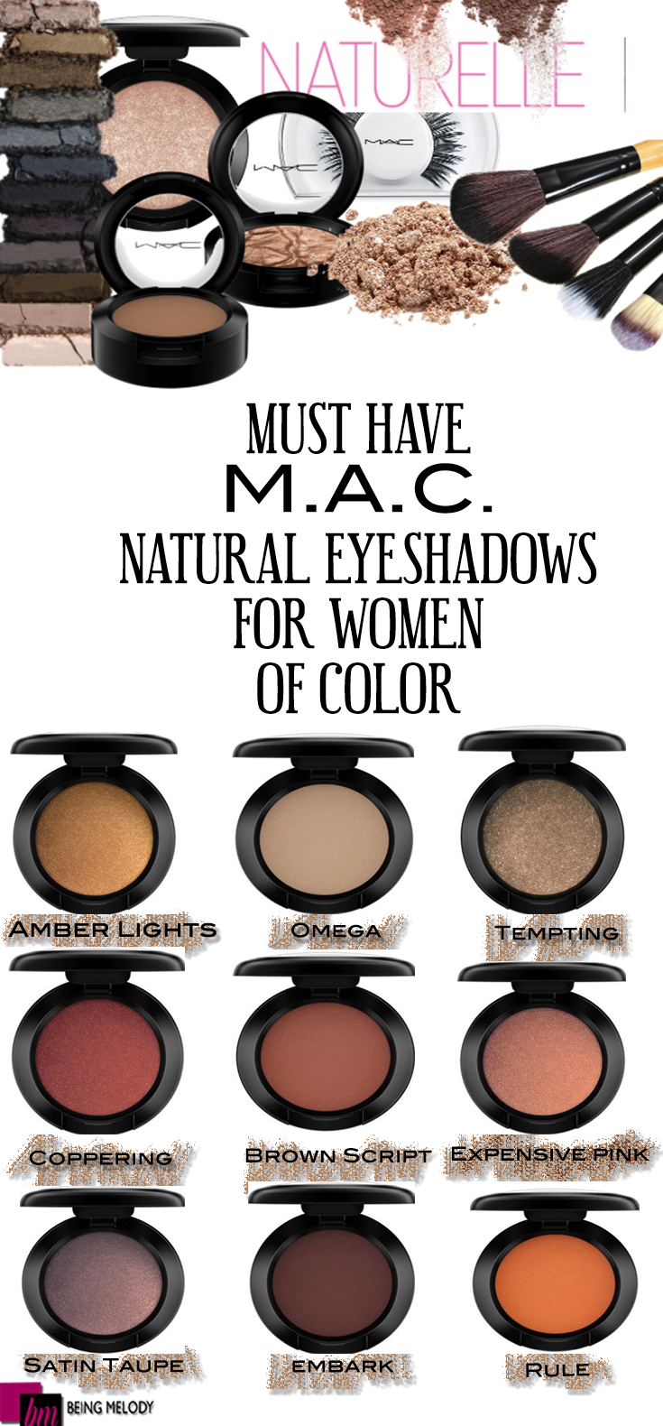 Nine Must Have MAC Cosmetics  Neutral Eyeshadows for Women of Color