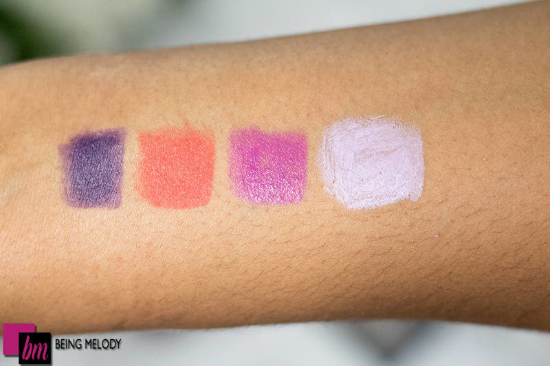 MAC Cosmetics Blue Nectar Collection Swatches on Medium Brown Skin (8 of 8)