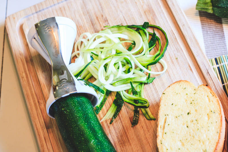 Shrimp and Zucchini Vegetti #simmeredintradition www.beingmelody.com