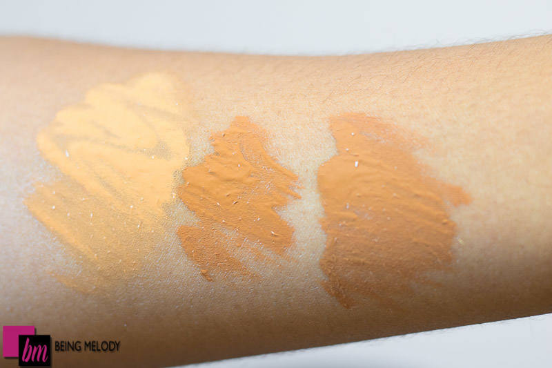 Shea Moisture Weightless Serum Shea Foundation swatches www.beingmelody.com