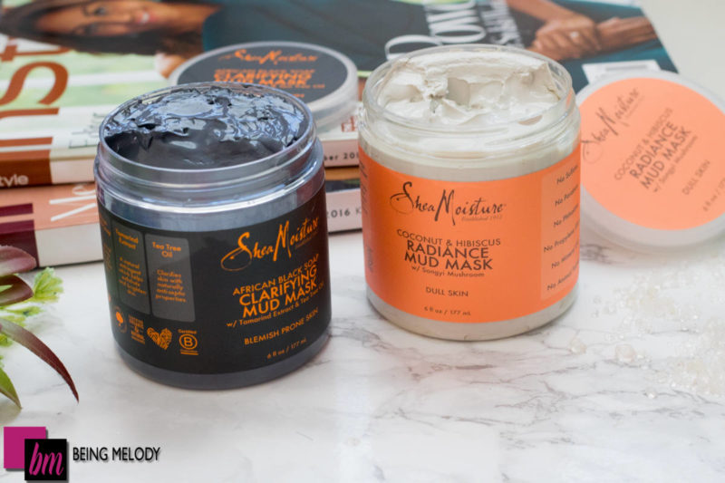 Shea Moisture African Black Soap Clarifying Mud Mask and Radiance Mud Mask www.beingmelody.com
