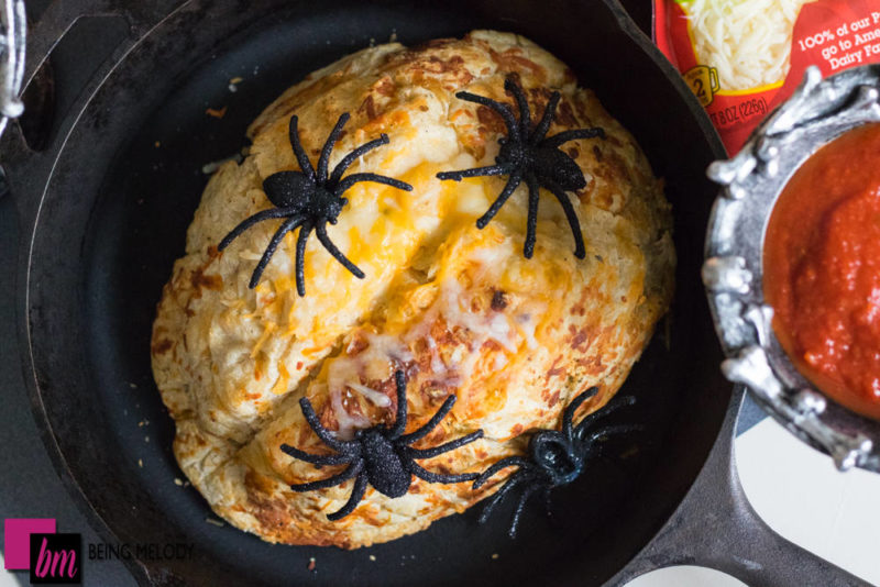 Halloween Cheesy Brain Bread with Borden Cheese 