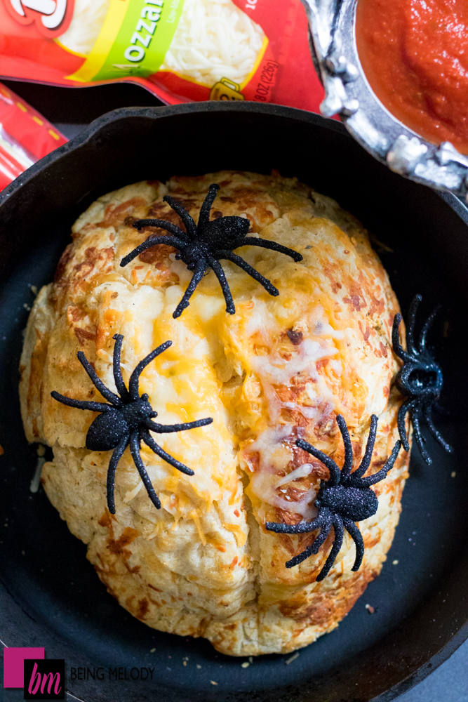 Halloween Cheesy Brain Bread with Borden Cheese 