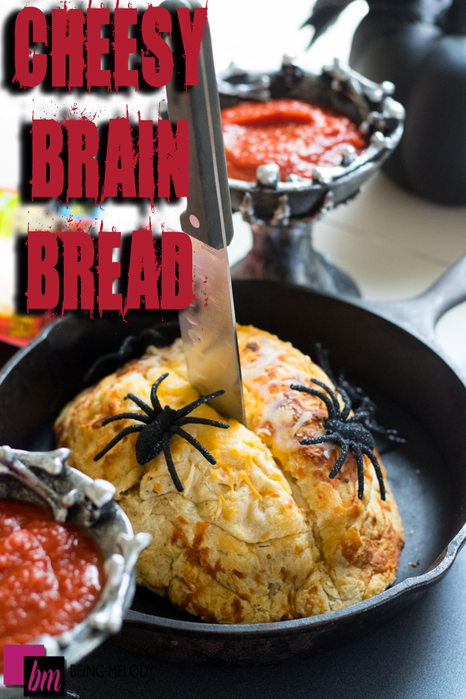Halloween Cheesy Brain Bread is Perfect for your Next Fright Night!