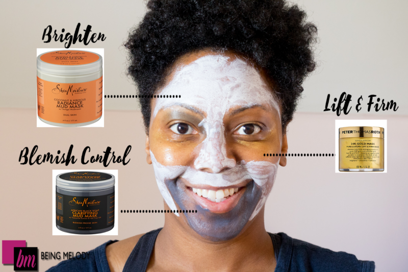 Multimasking with Shea Moisture Mud Mask www.beingmelody.com
