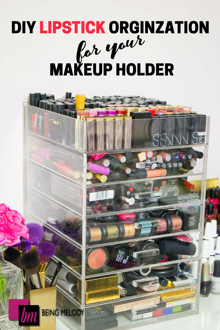 Easy DIY Lipstick Organization for Your Makeup Holder