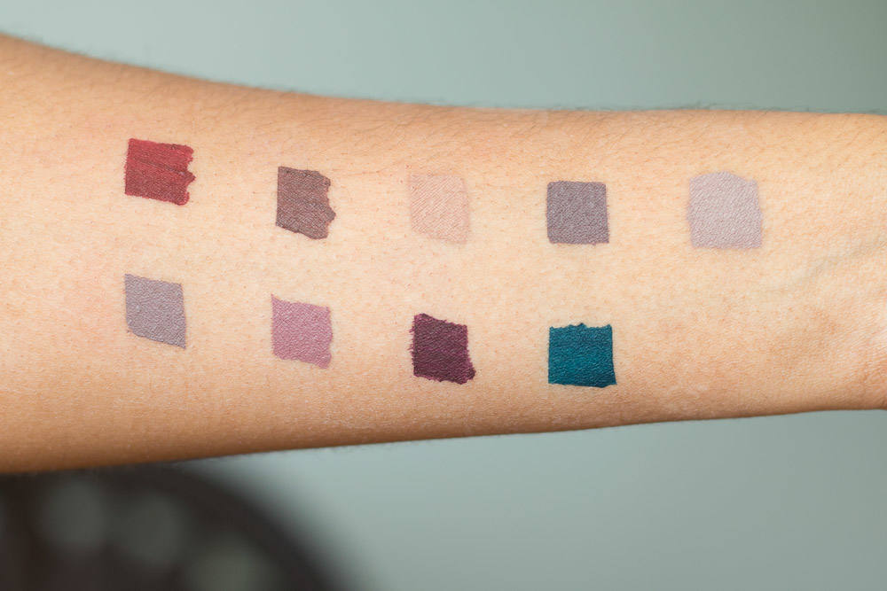 MAC Cosmetics Retro Mattes swatches on Medium Brown Skin www.beingmelody.com