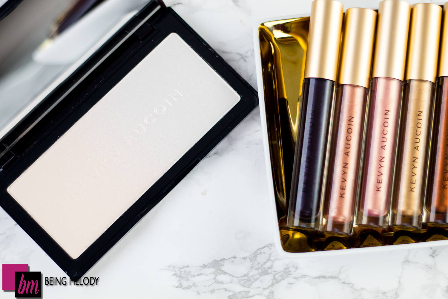 Kevyn Aucoin Molten Lip Colors and Neo Setting Powder Review on Medium Brown Skin