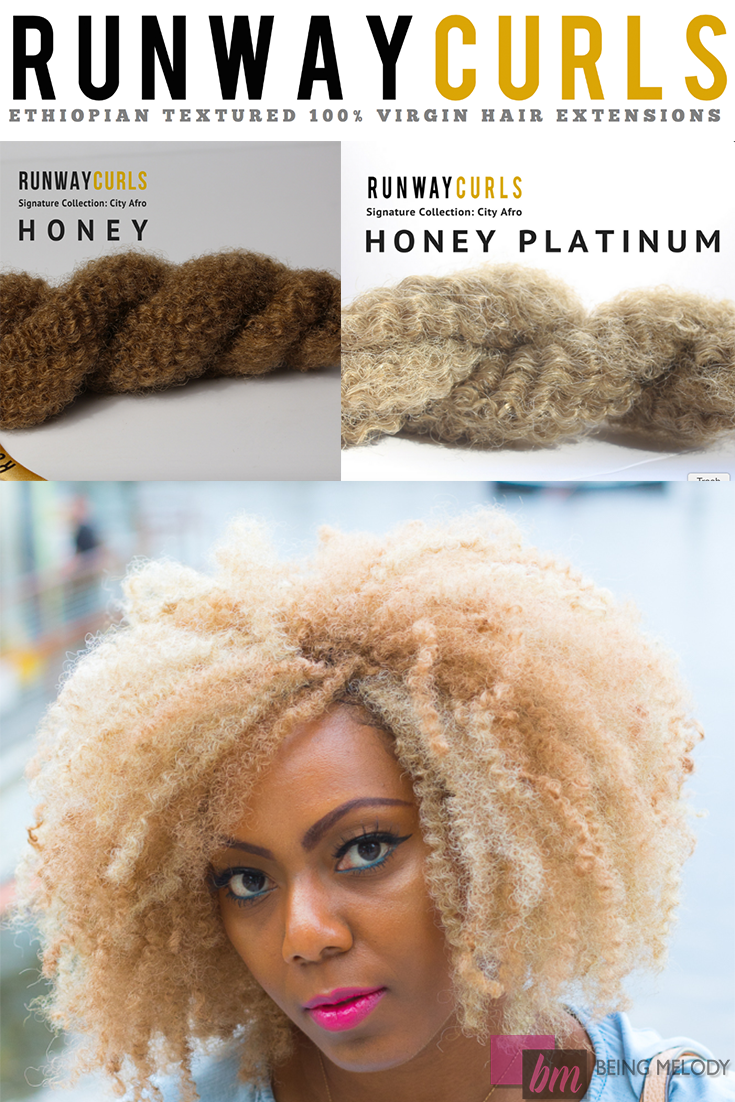 Get the Look with five bundles of Runway Curls City Bulk Hair in Honey and Honey Platinum #runwaycurls #runwaycurlsblogger