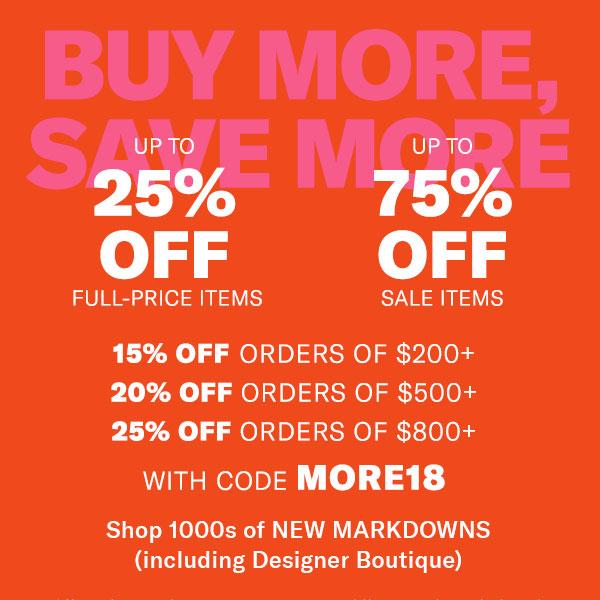Ditch the Traffic and Lines with ShopBops Buy More Save More Sale